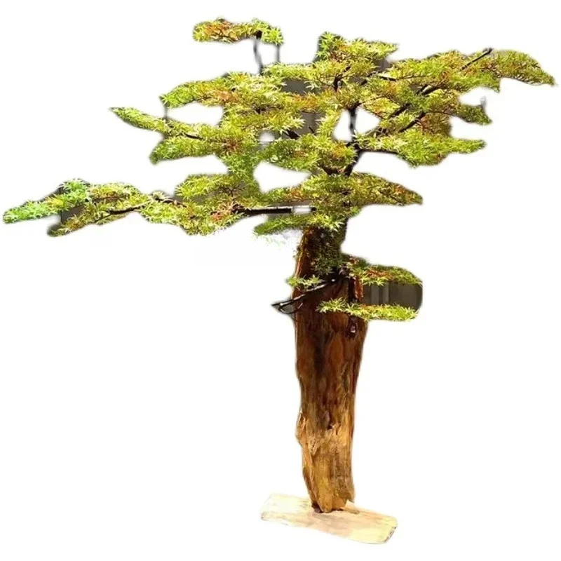 Chinese Artificial Green Maple Leaf Fake Trees Indoor Landscaping Exhibition Hall Shopping Mall Hotel Large Bonsai Decoration