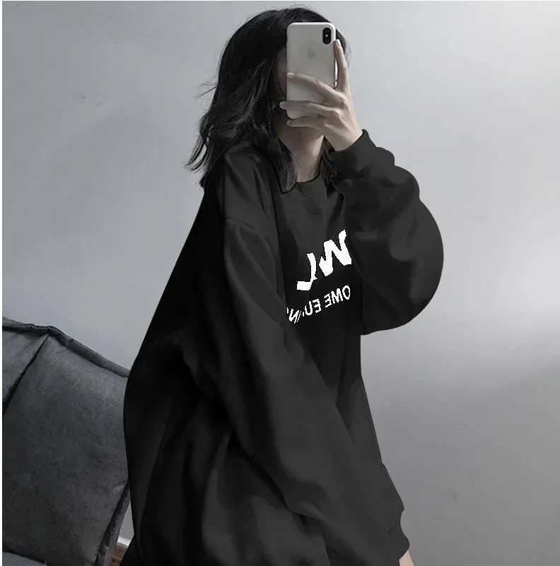 VIPOL Streetwear Kpop Women Hoodies 2023 Autumn Lazy Style Loose Hoodie Korean Fashion Clothing Jogger Top Casual Y2k Sweatshirt