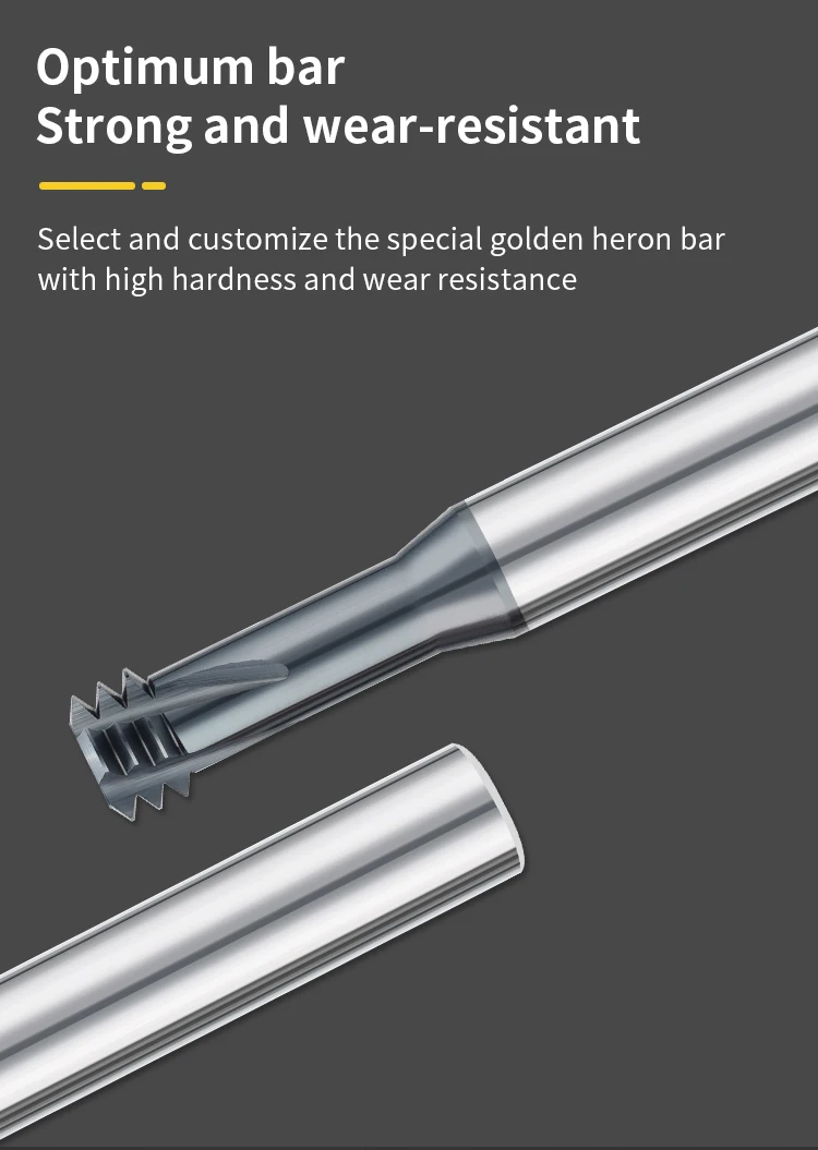 Imagem -05 - Fresa de Rosca de Aço de Alumínio Fresa de Carboneto Dente Usinagem Cnc M1.2 M1.6 m2 M2.5 m3 m4 m5 m6 m8 Hrc65 cr 60 Graus