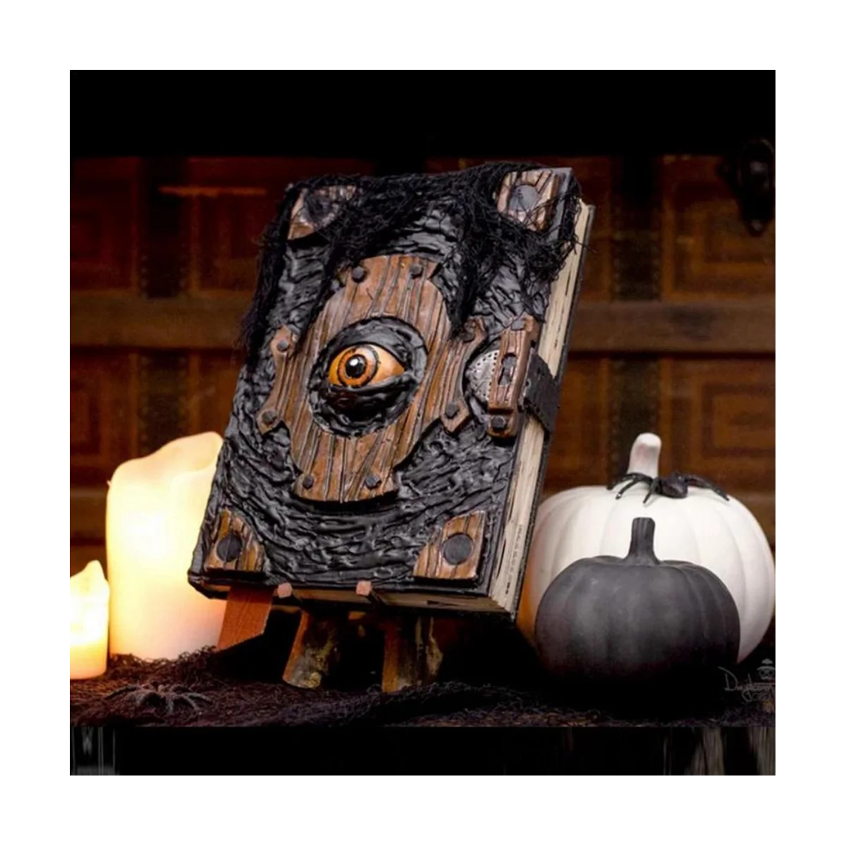 Book of the Halloween Decor Realistic Necronomicon Book Witch Decoration Handmade Black Spellbook Spooky Seasonal Prop image 3