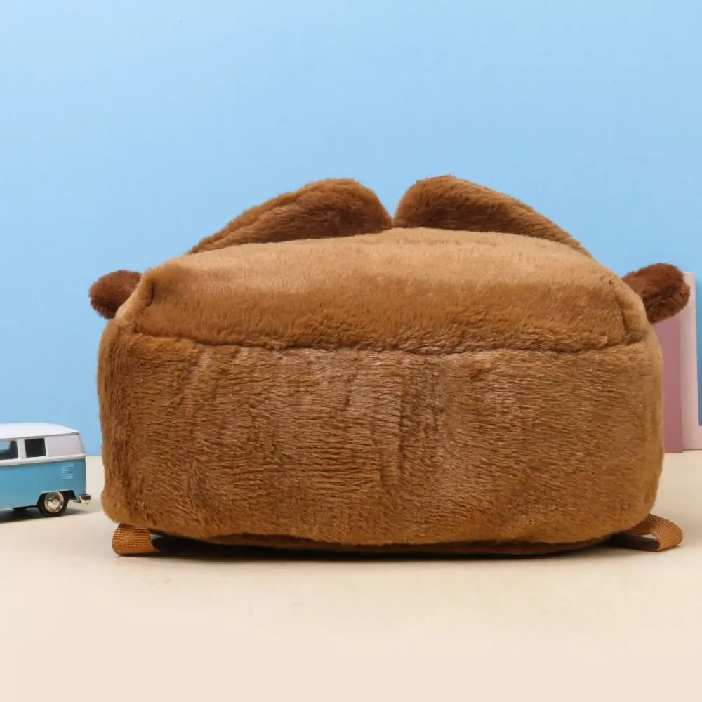 Animals Capybara Plush Backpack Plush Doll Bag Shoulder Bag Cartoon Shoulder Bag Large Capacity School Bag Students School Bag