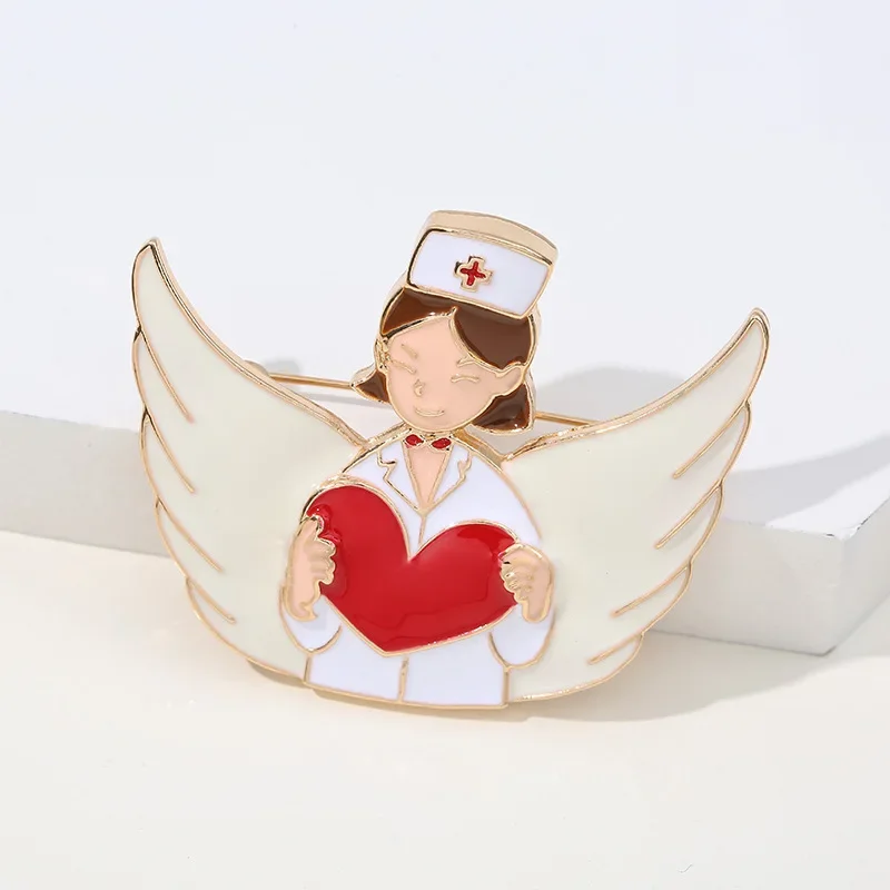 Broches de dessin animé créatives pour médecins et infirmières, stéthoscopes, écharpes médicales, boucles, badges, bijoux mignons, épingles en émail