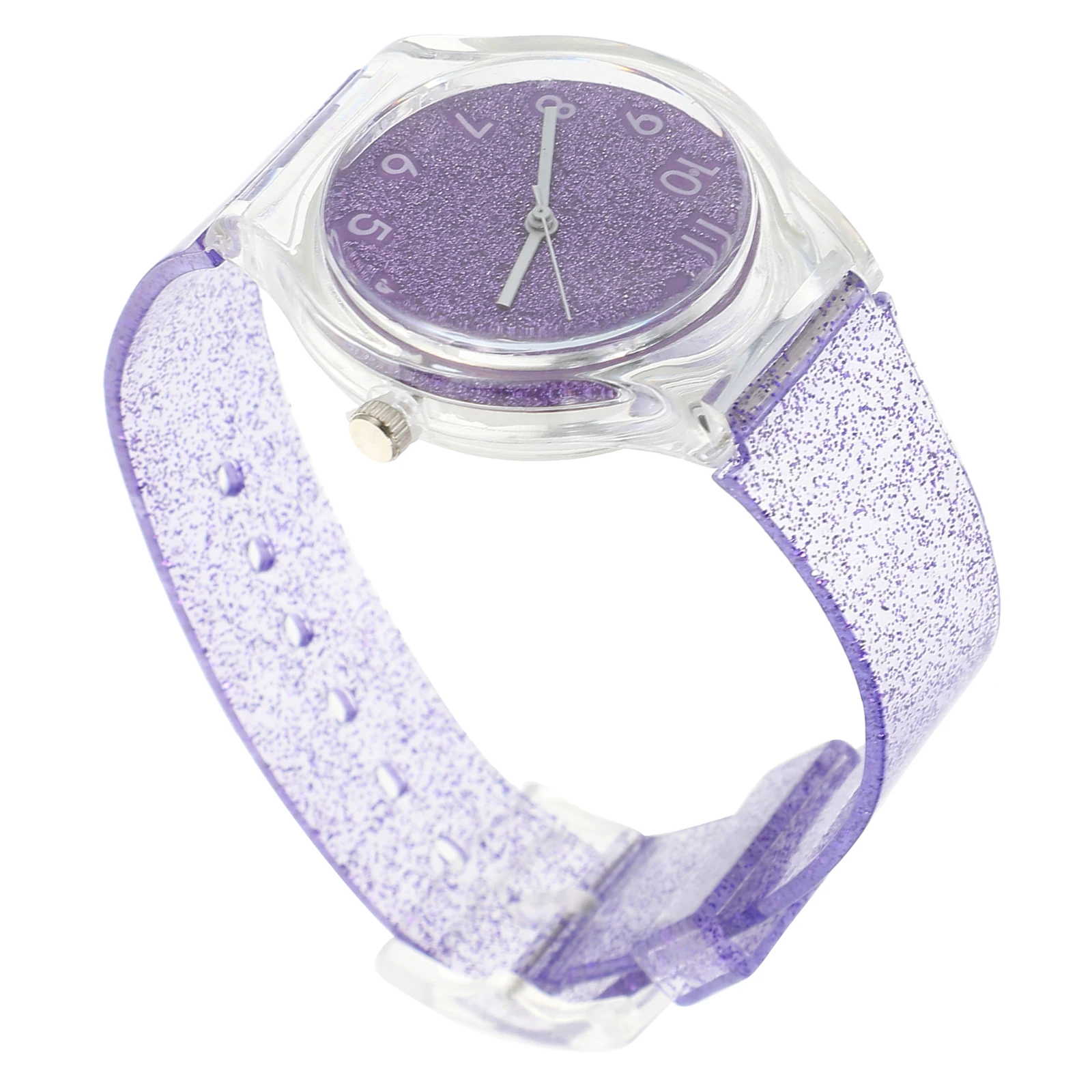 ساعة جيلي لسوار السيليكون اللامع الشفاف، ساعة يد لامعة ومبتكرة، هدية عيد ميلاد ممتعة