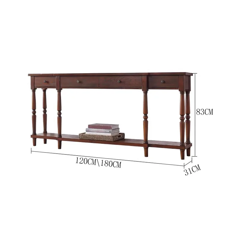 Medieval Simple Console Table Storage Vintage American Charm Console Table Vintage Elegant Salon Living Room Furniture