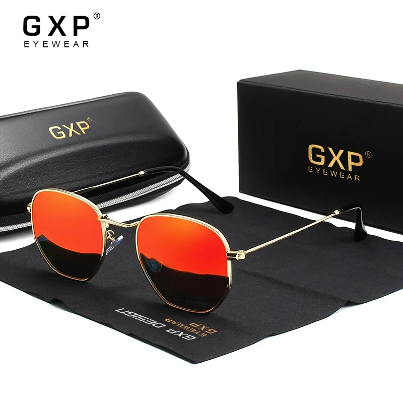 

GXP Classic Polarized Sunglasses UV400 Optical Mirror Lens Men Polygonal Frame Retro Eye Protection Eyewear Fashion Glasses