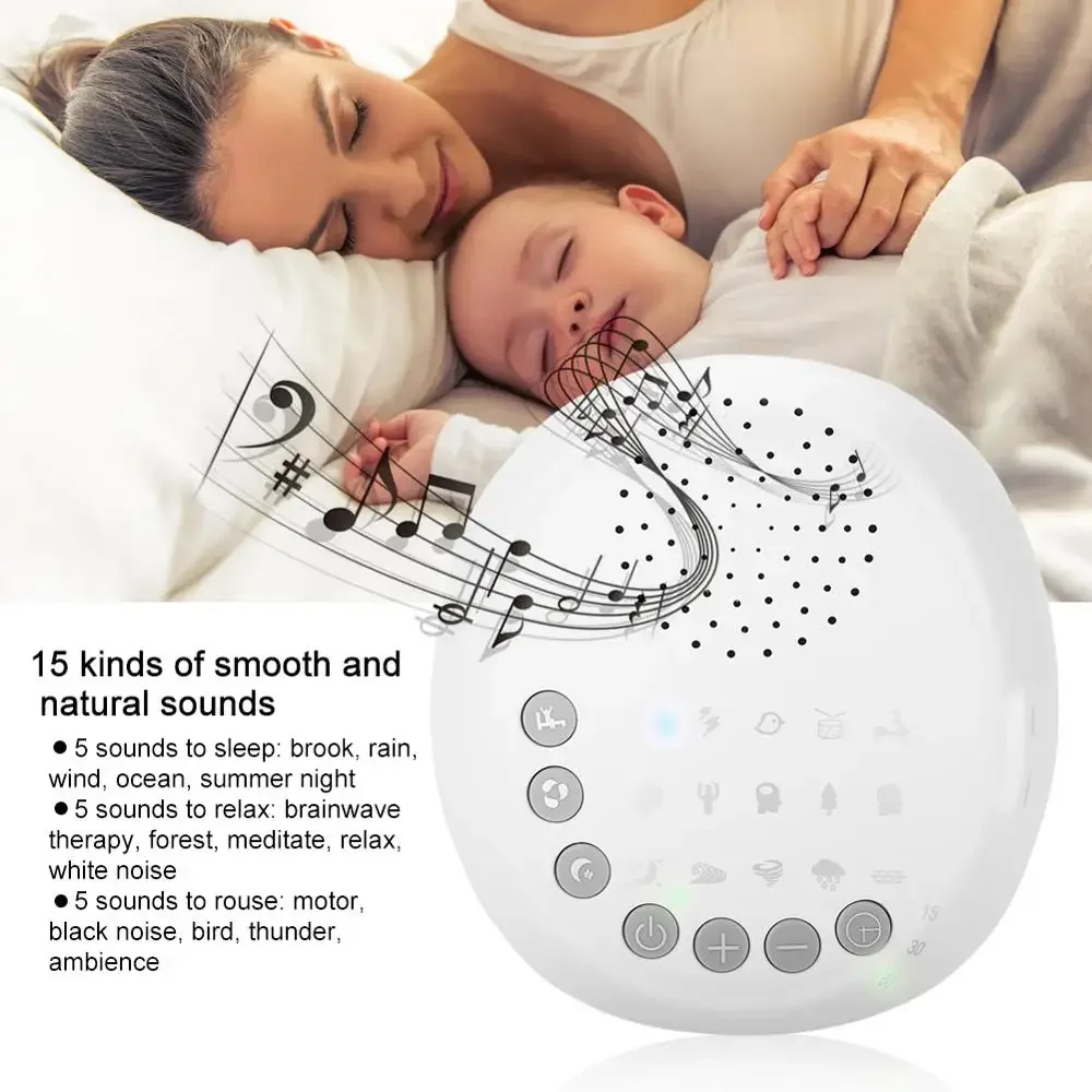 Timed White Noise Machine Music Sleep Sound Machine For Sleeping & Relaxation for Baby Adult USB Sleep Aid Device Travel Homeuse