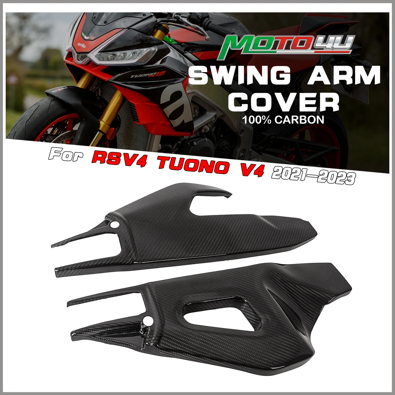 

For Aprilia RSV4 TUONO V4 2021 2022 2023 Real Carbon Fiber Swingarm Swing Arm Cover Motorcycle Accessories Fairings Part Kits