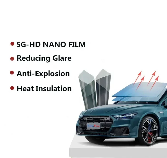 Solar Sun Control Carbon Tint Window Film Nano Ceramic Heat Resistant Privacy Windshield Stickers Car Sun Control Privacy