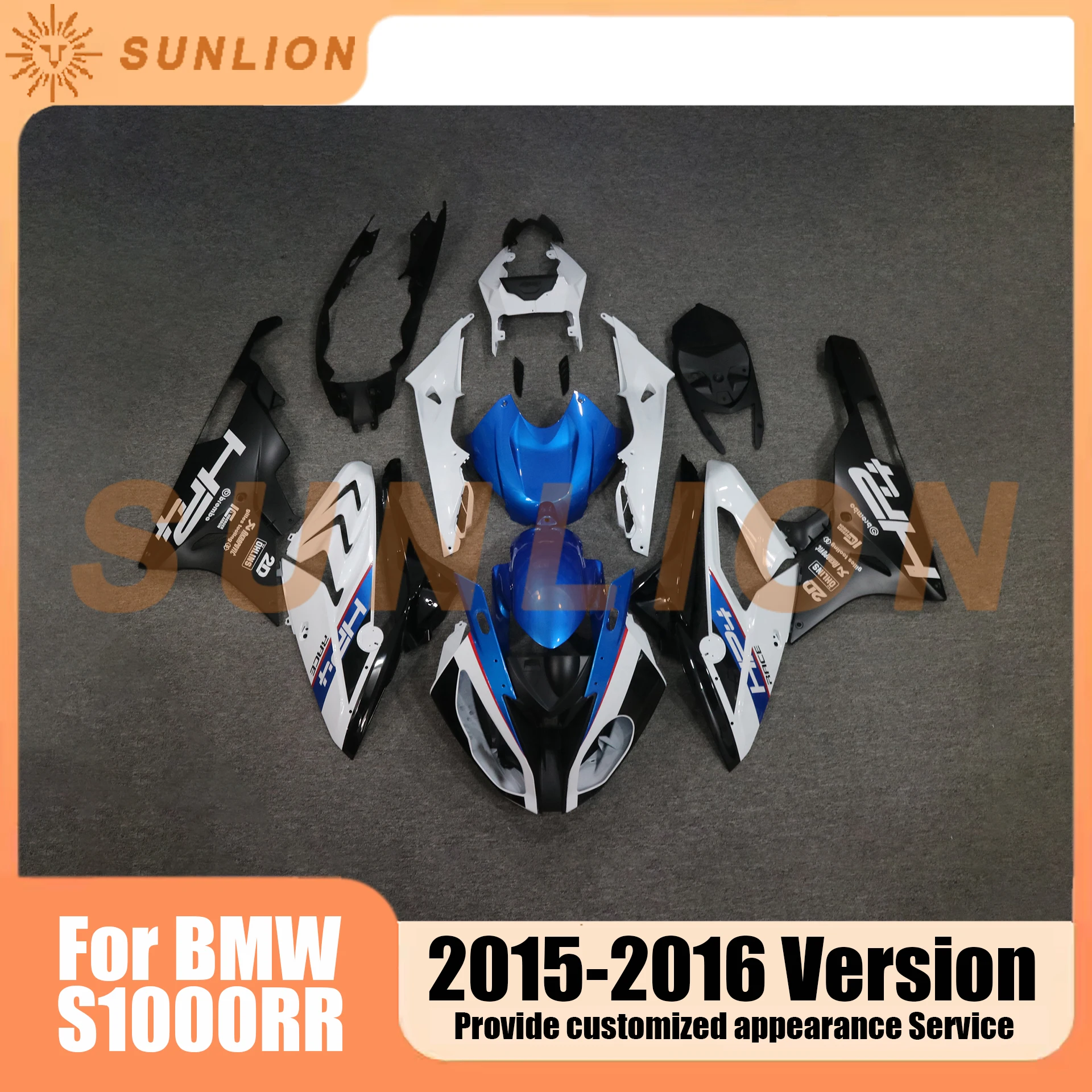 Full Motorcycle Fairing For BMW S1000RR 2015 2016 ABS Injection Support Customization