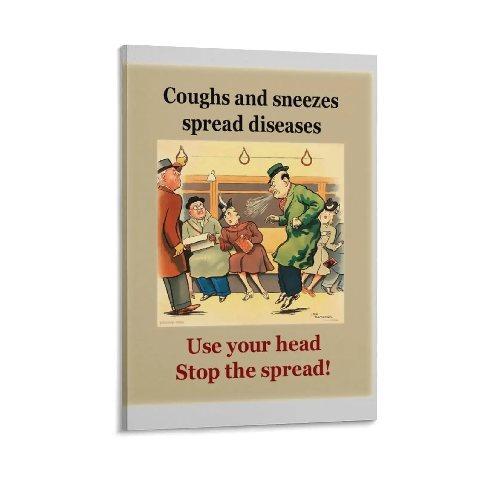 Coughs and Sneezes Spread Diseases Canvas Painting vintage home decor home decor home decor interior