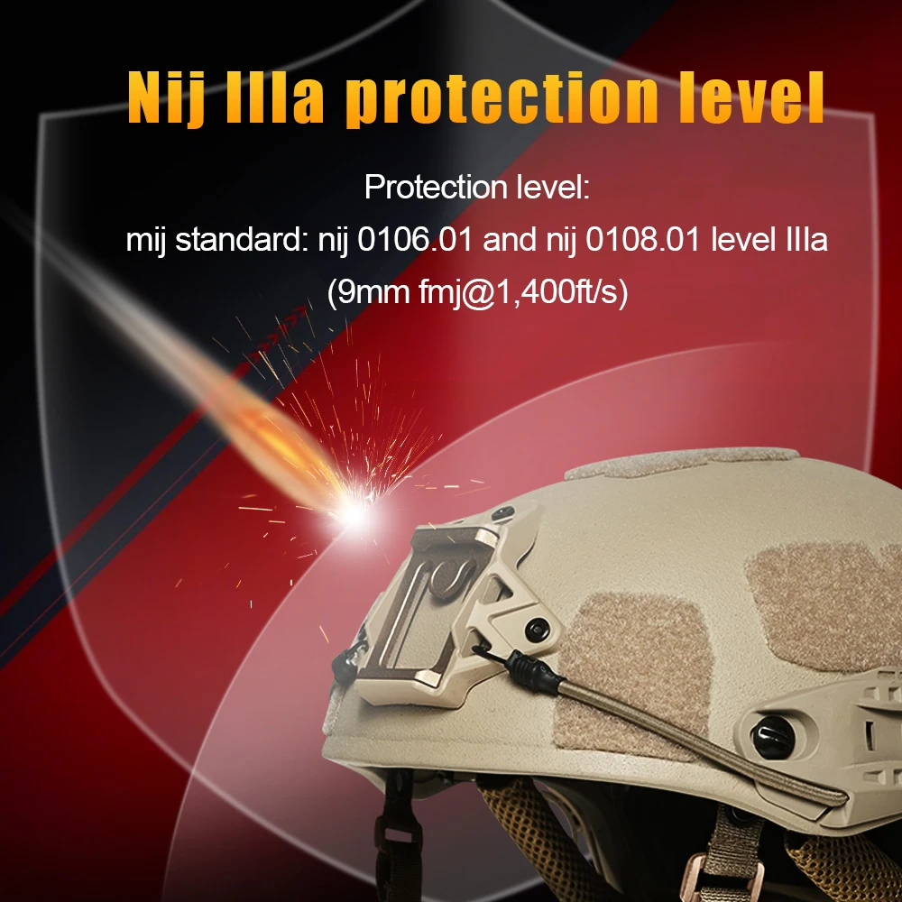 مادة الأراميد الفقرة Wendi بطانة إطار الهواء AF خوذة تكتيكية المستوى الأمريكي 3 المستوى الوطني 2 PJ سريع #4