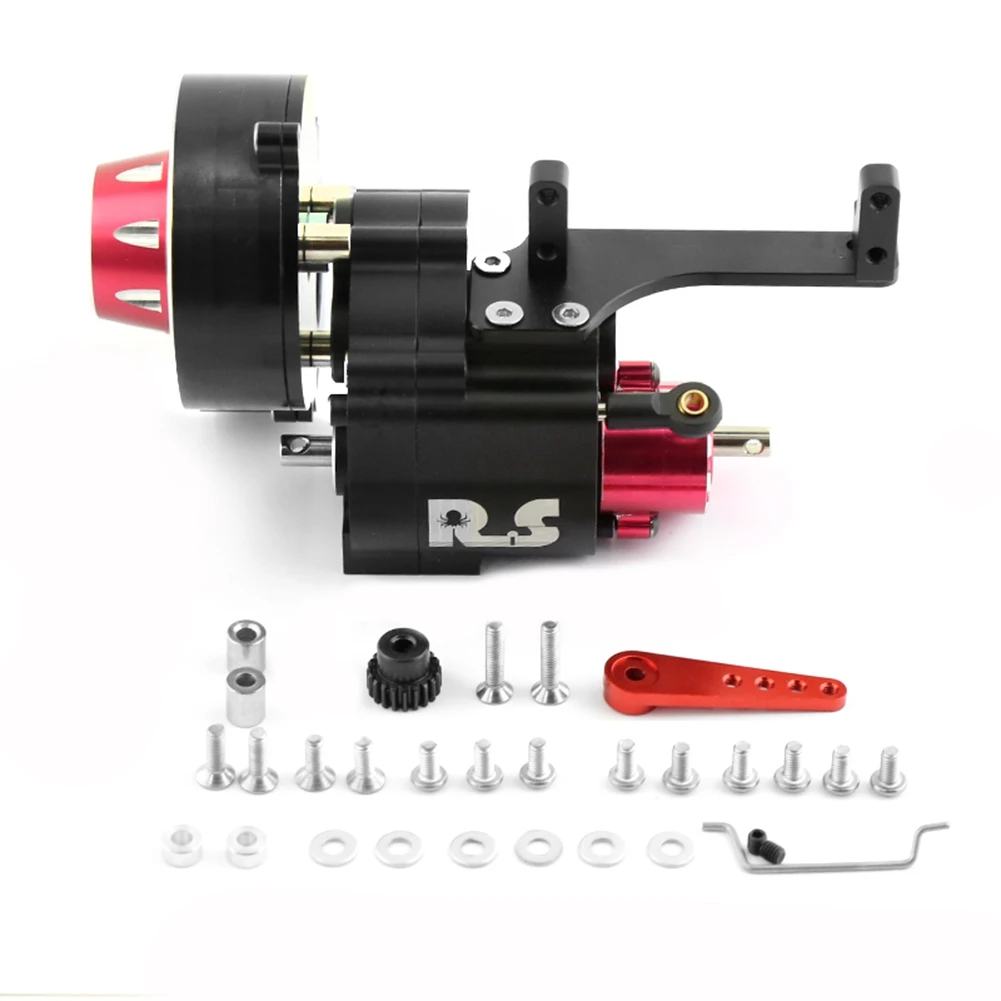 Metal 2 Speeds Shiftable Transmission Gearbox for Axial SCX10 & SCX10 II III 1/10 RC Crawler Car Upgrades Parts