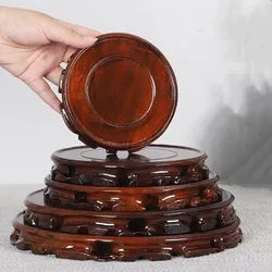 Natural Solid Wood Pedestal, Coffee Tea Sets Base, Vase Flower Pot, Bonsai Decorative Shelf, Display Stand, 6-30cm Diameter