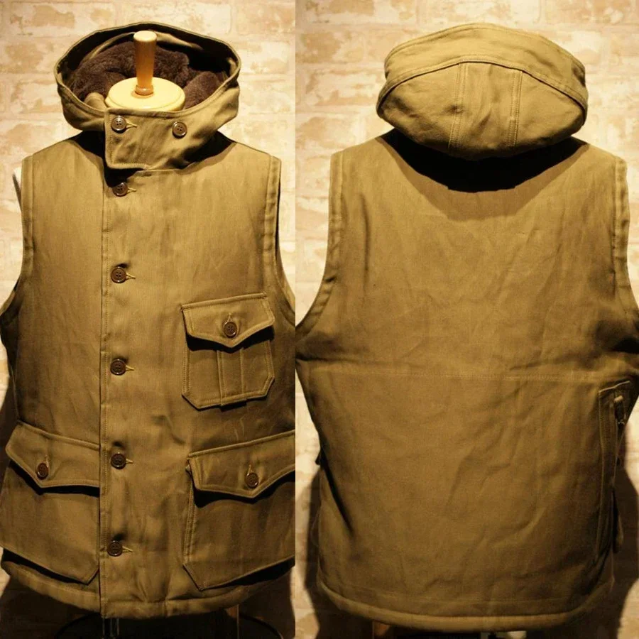 FREEWHEELERS 1950s Vintage Hooded Cold-proof Vest