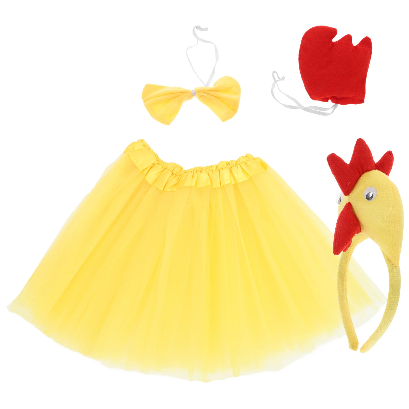 Animal Headgear Chicken Dress Toddler Costume Skirt Accessories Fabric Hats Ears Headband Child