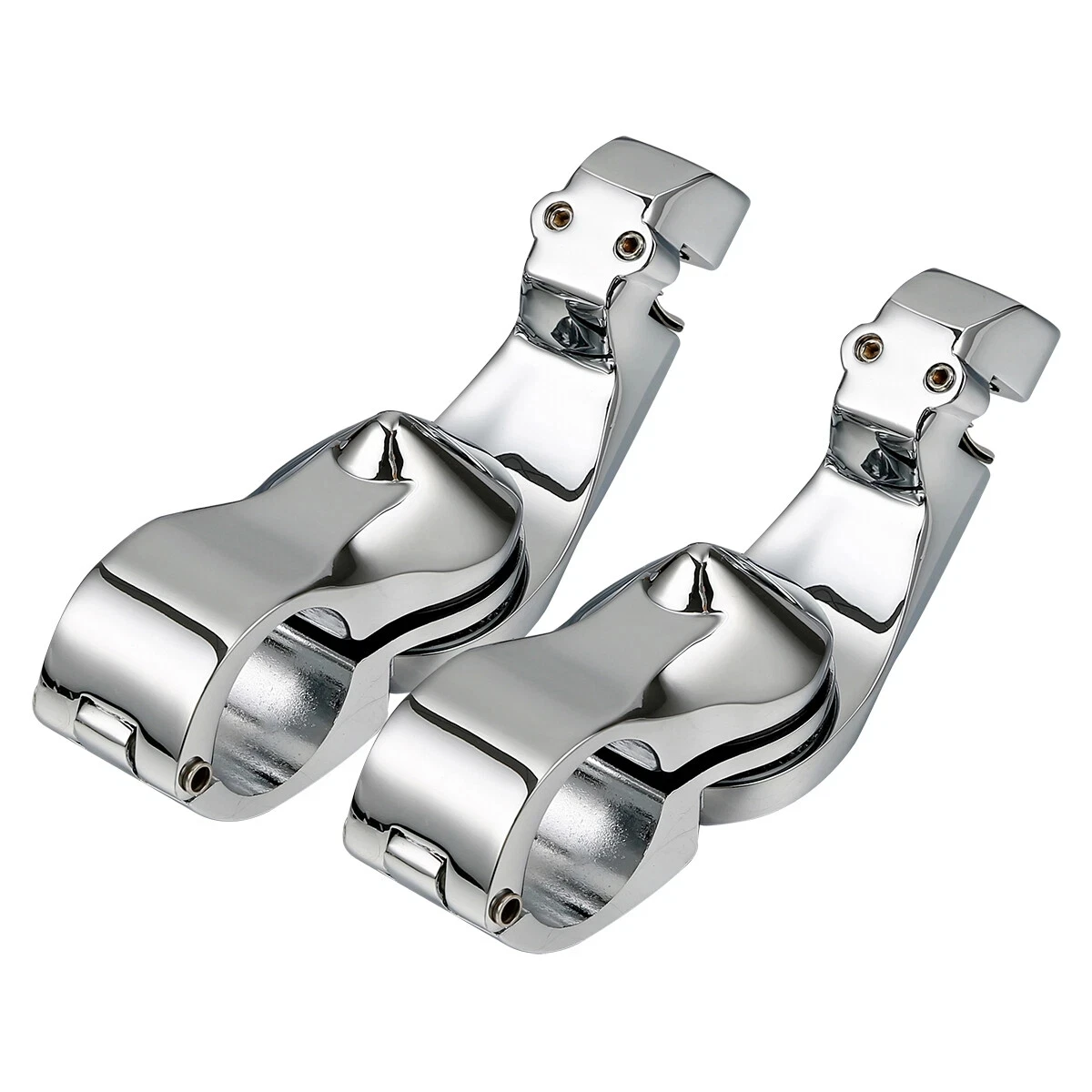 

Motorcycle 1 1/4" 32mm Short Angled Adjustable Highway Foot Peg Mount Kit For Harley