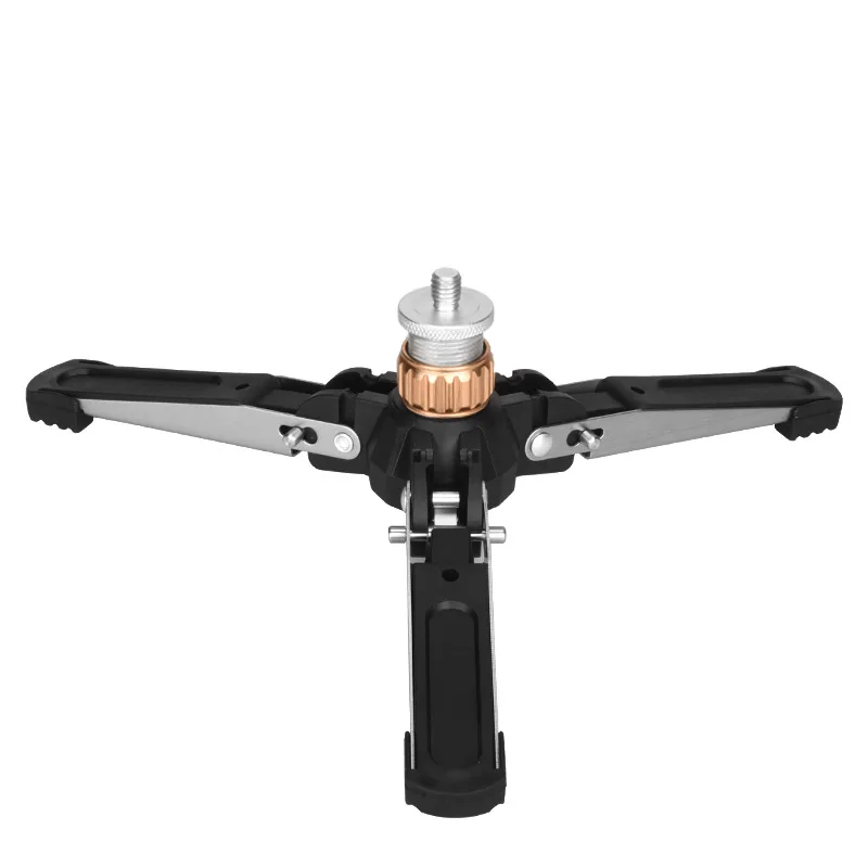 Fusitu Hydraulic Universal Mini Three Feet Support Tripod Stand Base Monopod Stand for Monopod Ballhead with 3/8\