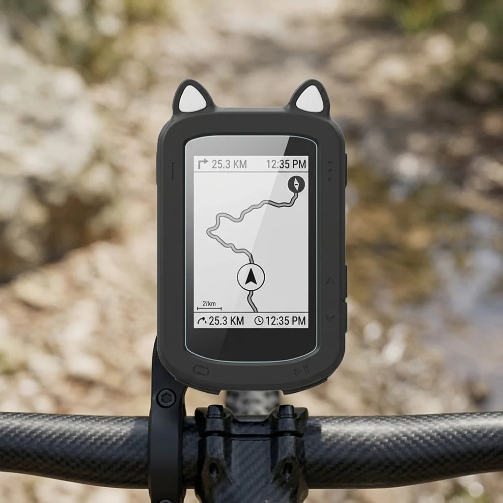 Silicone Protective Case For BSC300T/200S GPS-Bike Computer Waterproof Shockproof With Tempered Glass