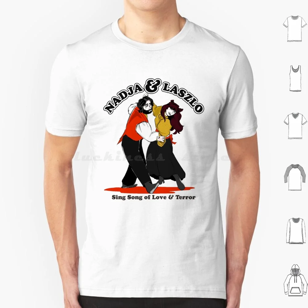 Laszlo nadja t camisa de algodão das mulheres dos homens diy impressão laszlo nadja natas demetriou vampiro o que fazemos nas sombras wwdits