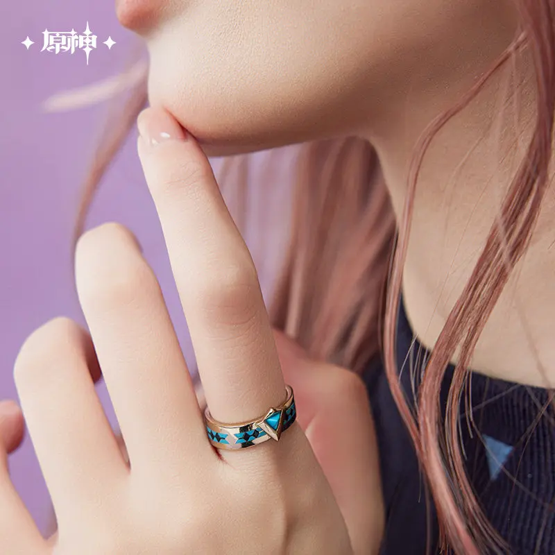 [Official]Citlali Ring Game Genshin Impact Genuine Opening Adjustable Turquoise Ring Cosplay Doujin Jewelry Gifts for Unisex