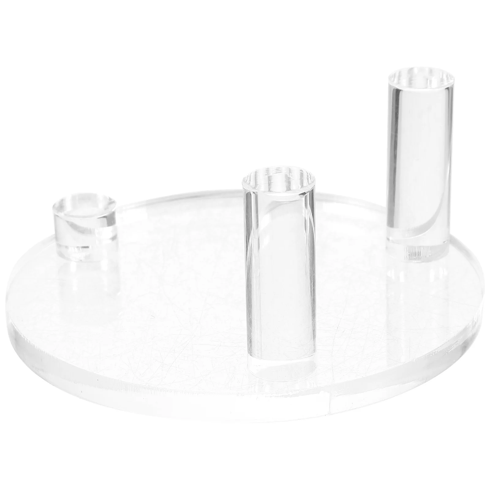 

Clear Acrylic Three-Peg Display Stand Small Pedestal for Gems Crystals Minerals Agate Jewelry Display Organizer Holder