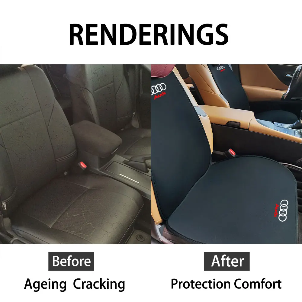 Car Front Rear Seat Protect Cushion Seat Backrest Warm Anti-Slip Pads For Audi Sline A1 A3 A4 A5 A6 A7 A8 B8 B9 B6 C6 Q2 Q3 Q5