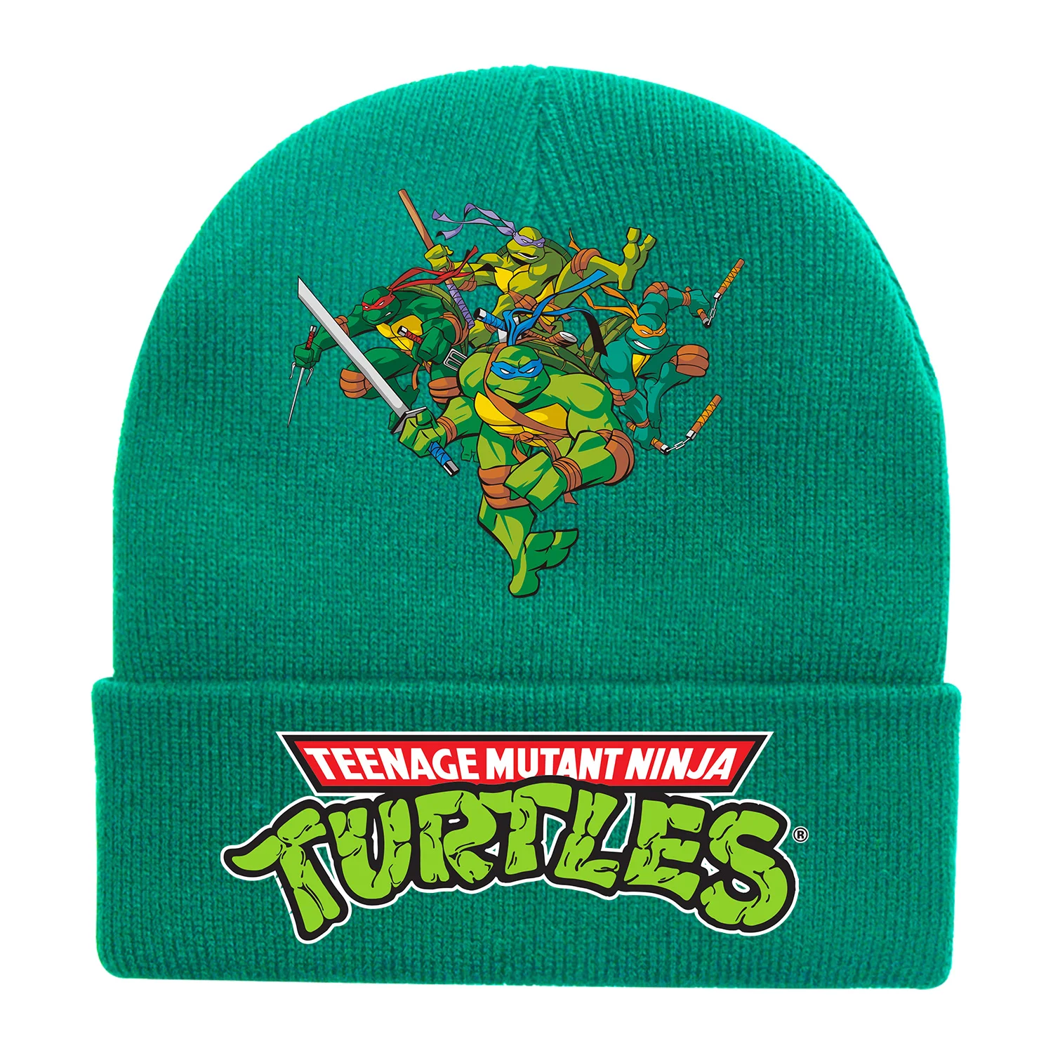 New Fashion Teenage Mutant Ninja Turtles Children\'s Cap Knitted Caps for Boy Trendy Baby Hat Beanie Anime Print Winter Hats Gift