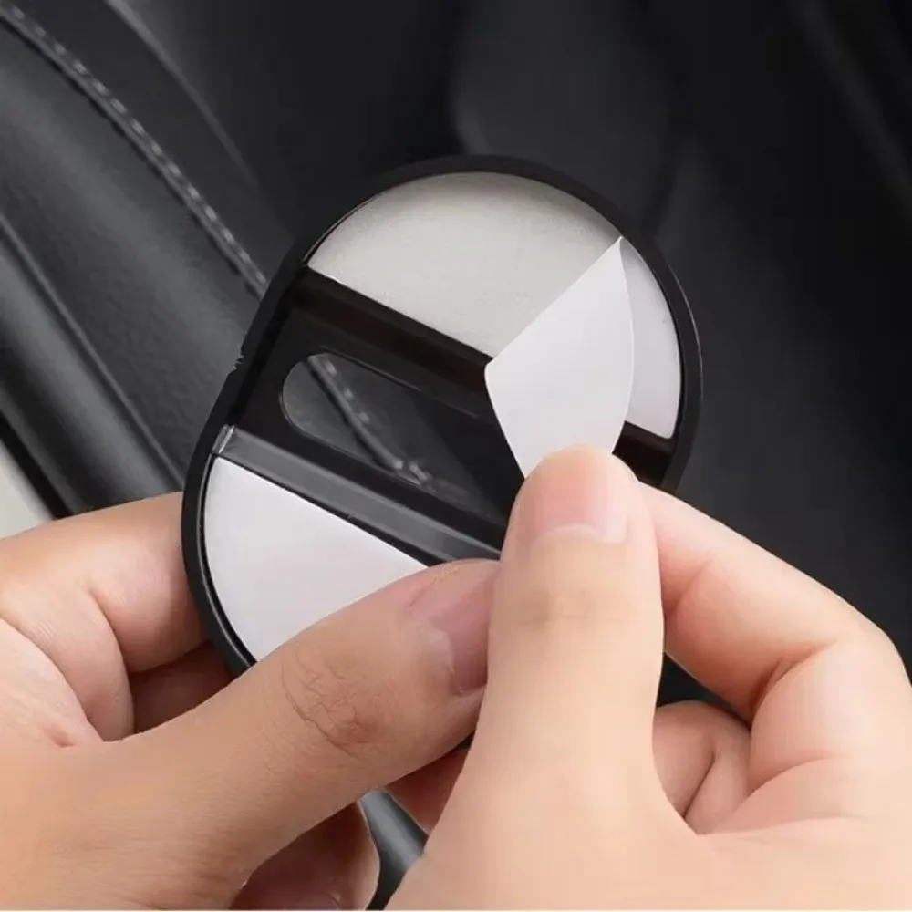 4 Pcs Universal Car Door Lock Protective Cover Plastic Self-adhesive Car Door Lock Anti Rust Sleeve Car Door Cushion Pad