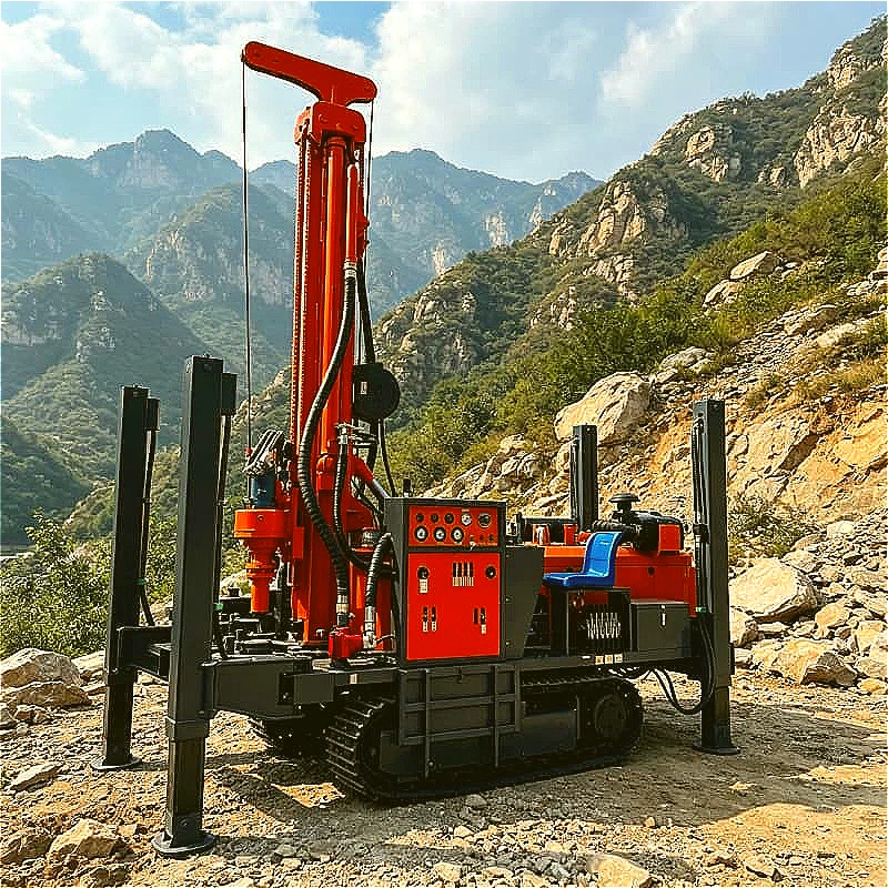 Water Air Dual Use Drilling Unit Four Hydraulic Stabilizers Auto Leveling Customized Torque Rugged Terrain Mining Water Supply