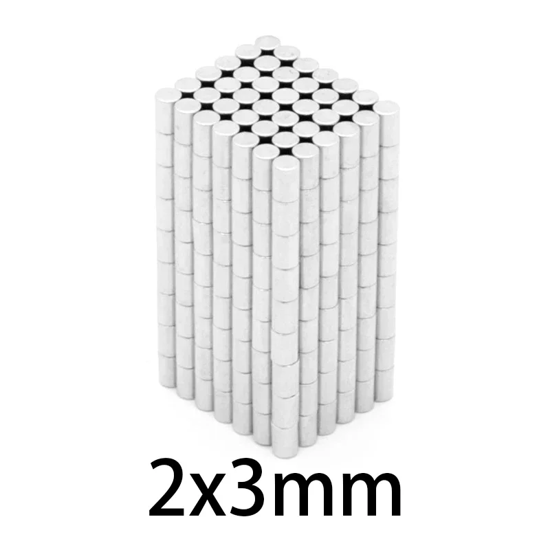 2*3mm Round Strong Powerful Magnets 2x3 Disc Magnets For Fridge, DIY, Building, Scientific, Craft, Education 2*3
