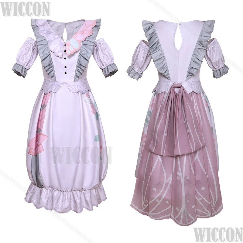 Akiyama mizuki pjsk jogo mzk5 projeto sekai colorido palco cosplay traje peruca lolita vestido rosa menina feminino Holloween personalizado