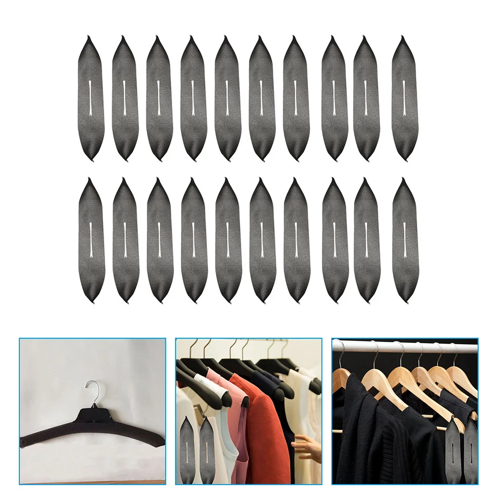 

50 Pcs Stainless Hangers Non Slip Sponge Clothing Protector Shoulder Pads Black Housewarming Gift