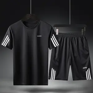 Summer Sports Suit Men's Short-Sleeved Shorts Loose Quick Dry T-Shirt Short Pants Casual Running Suit 8 Main Sales Men's Sports Joint - №3