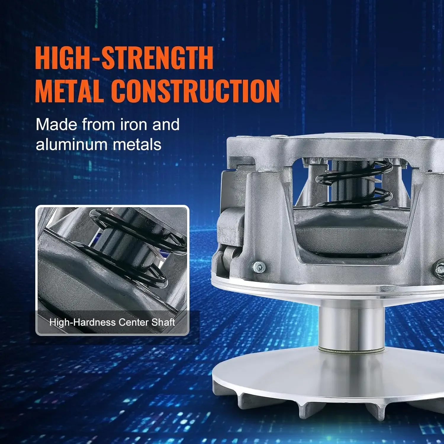 Primary Drive Clutch Fits for Polaris RZR 1000 2014-2023, Drive Clutch Assembly 1.24" Bore with Weights and Spring