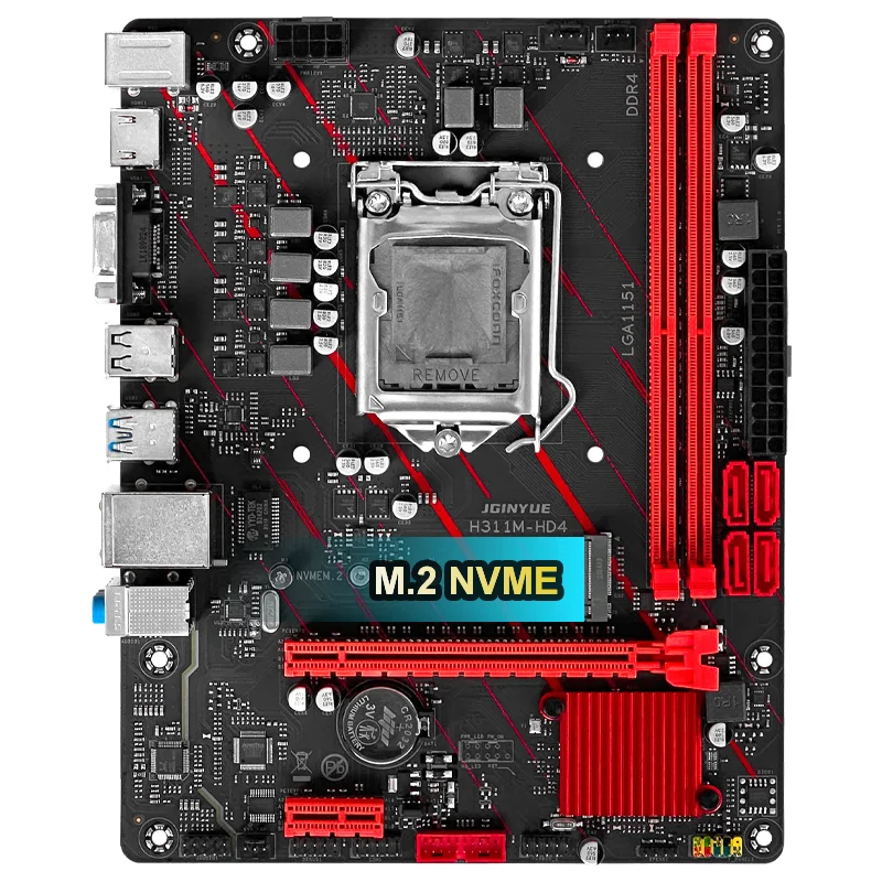 H311M-VH LGA 1151pin Dual DDR4 with COM port VGA DVI HDMI HD4 desktop computer motherboard MATX supports 6789  processors