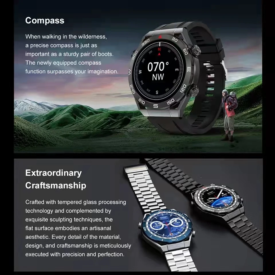 2024 New Huawei Original Business Smart Watch NFC Bluetooth Call IP67 Waterproof Smart Watches AMOLED HD Screen For Android IOS