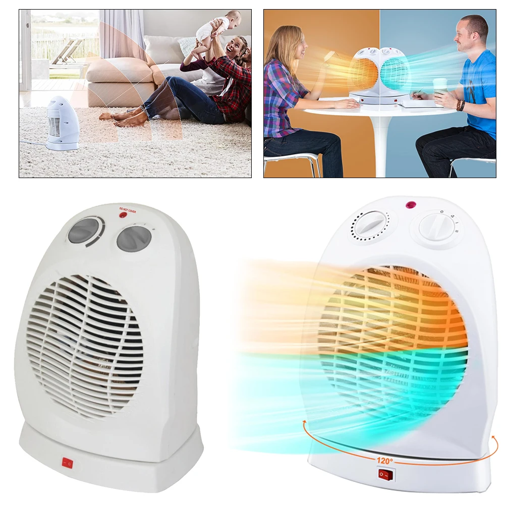 

New Desktop Heating Machine 2 Gear Adjustable Hot Air Fan Blower 1000W/2000W Electric Space Heater for Office Room Indoor Use