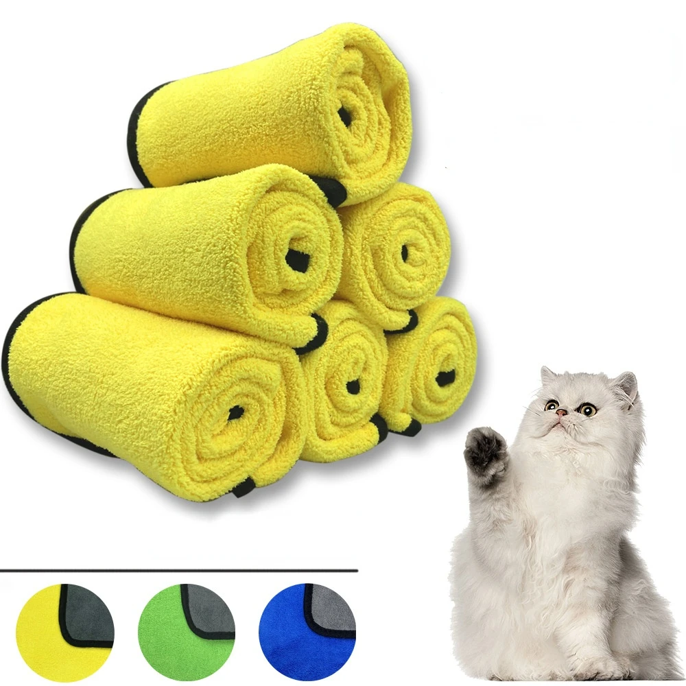 

New Quick-drying Pet Dog and Cat Towel Soft Fiber Towel Absorbent Bath Towel Is Convenient for Cleaning Soft Pet Supplies