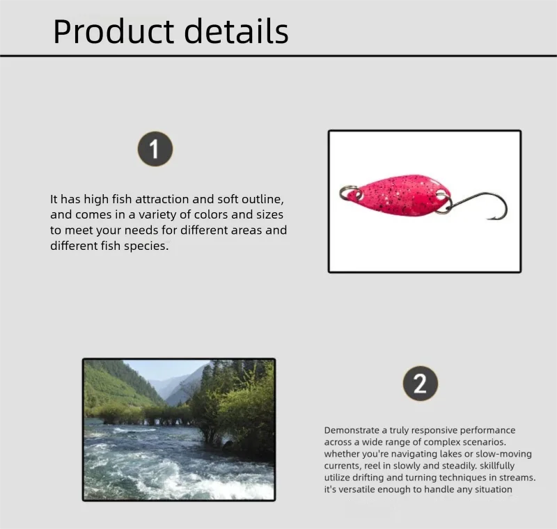 1pc 1.5g/2.5g/3.5g/5g Fishing Metal colorful Spoon Bait Hard Bait Metal Spinner Lure mini Bait for Trout Perch Single Hook Pesca view 3