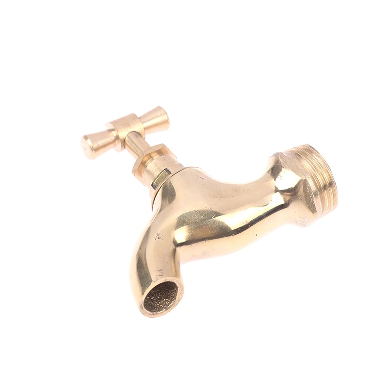 1pc High Quality Brass Slow Boiling Faucet, Male Thread Bronze Antique Brass With Handle, Faucet Petcock Tap