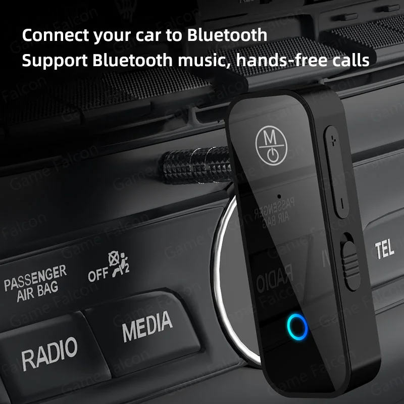 Bluetooth 5.0 Receiver Transmitter 2 in 1 Adapter Aux Jack For Car Speaker TV Headphone HiFi Audio Receiver Handsfree Calls