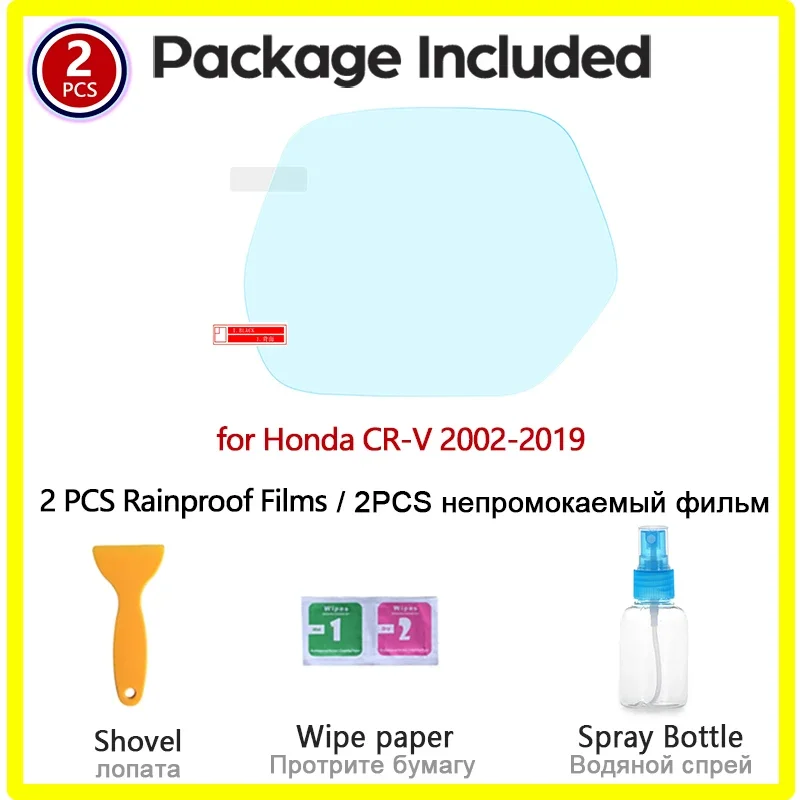 for Honda CRV 2002 - 2019 CR-V 2007-2011 2017 2018  Full Cover Rearview Mirror Film Anti-Fog Auto Mirror Sticker Car Accessories view 3
