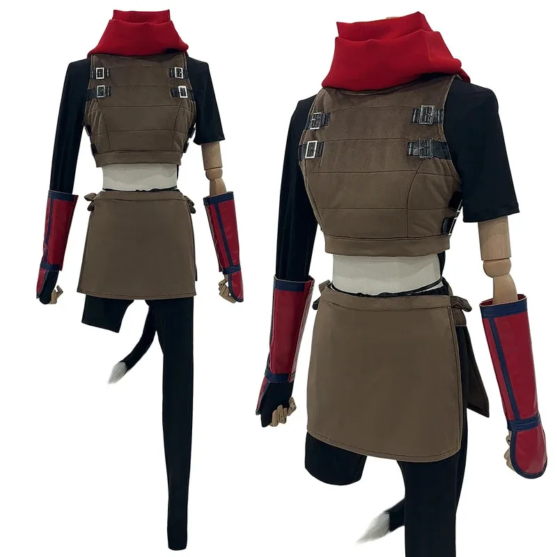 

DY2025HOLOUN Delicious Dungeons Meshi Аниме Izumi Hitomi Asebi Косплей Костюм Парик Топы Юбка Жилет Шарф Cos Хэллоуин Рождество