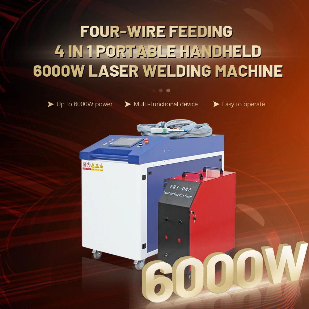 6000w  Welding Machine High Efficiency 6KW Fiber Welders with Multifunctional 4 in 1 Metal Welding Machine