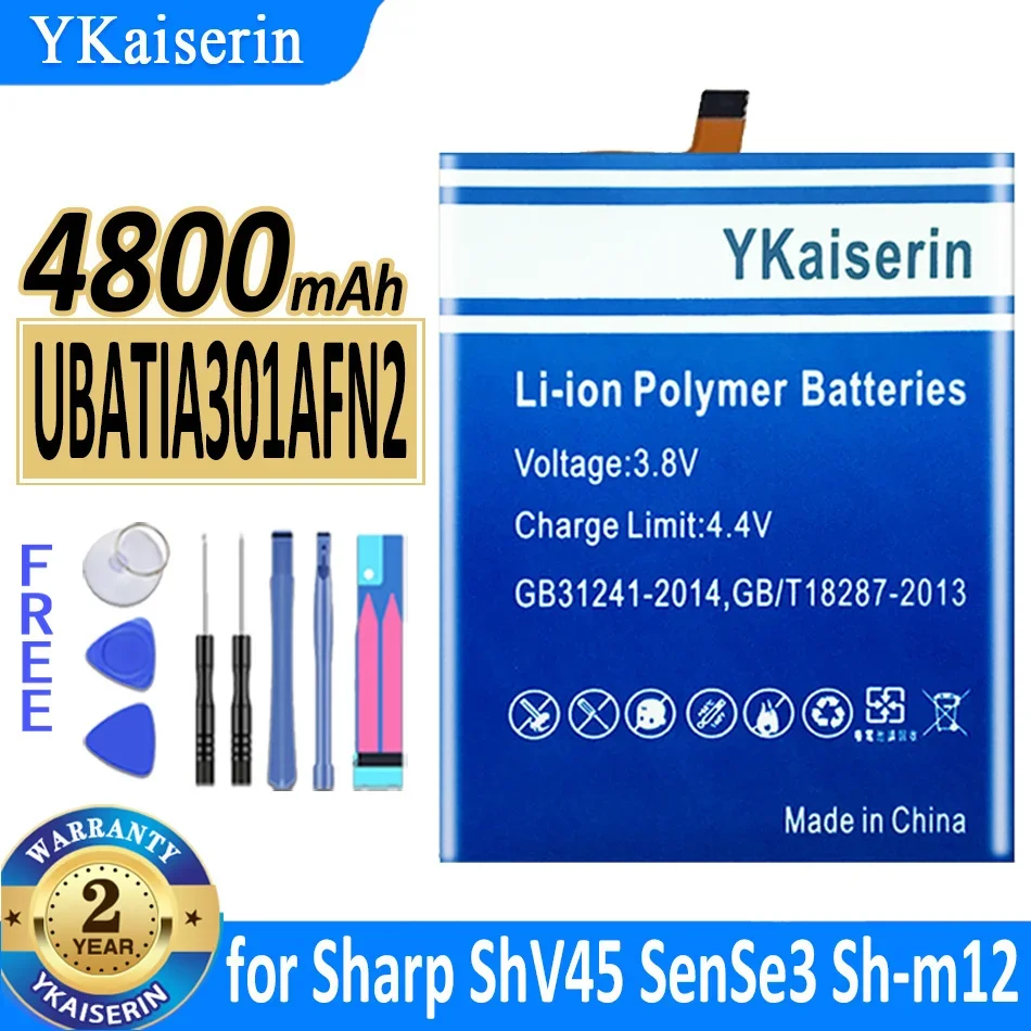 

Аккумулятор ykaisсеребрин 3900 мАч/4800 мАч UBATIA301AFN2 для Sharp AQUO sense3 Sense 3 SH-02M RM12 SHV45 Basic SHV48 Zero 2 zero2 Bateria
