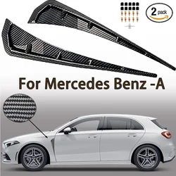 2pcs Car Fender Side Vents Air Wing Vent Trim Sticker For Mercedes Benz A-Class AMG Line A45 A160 A180 A200 Hatchback W176 W177