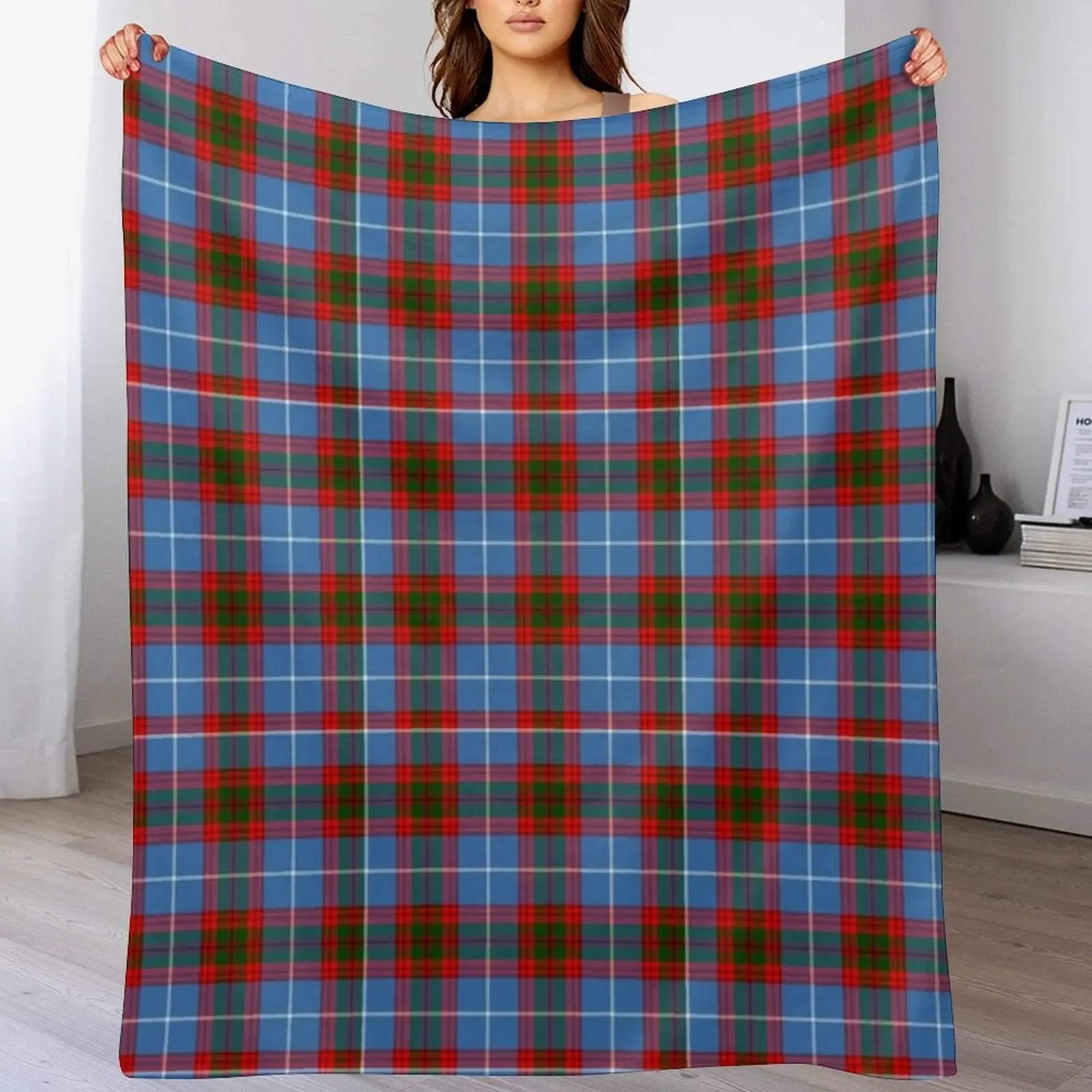 Clan Trotter Tartan Throw Blanket Soft Hair Decorative Beds Summer Beddings Blankets