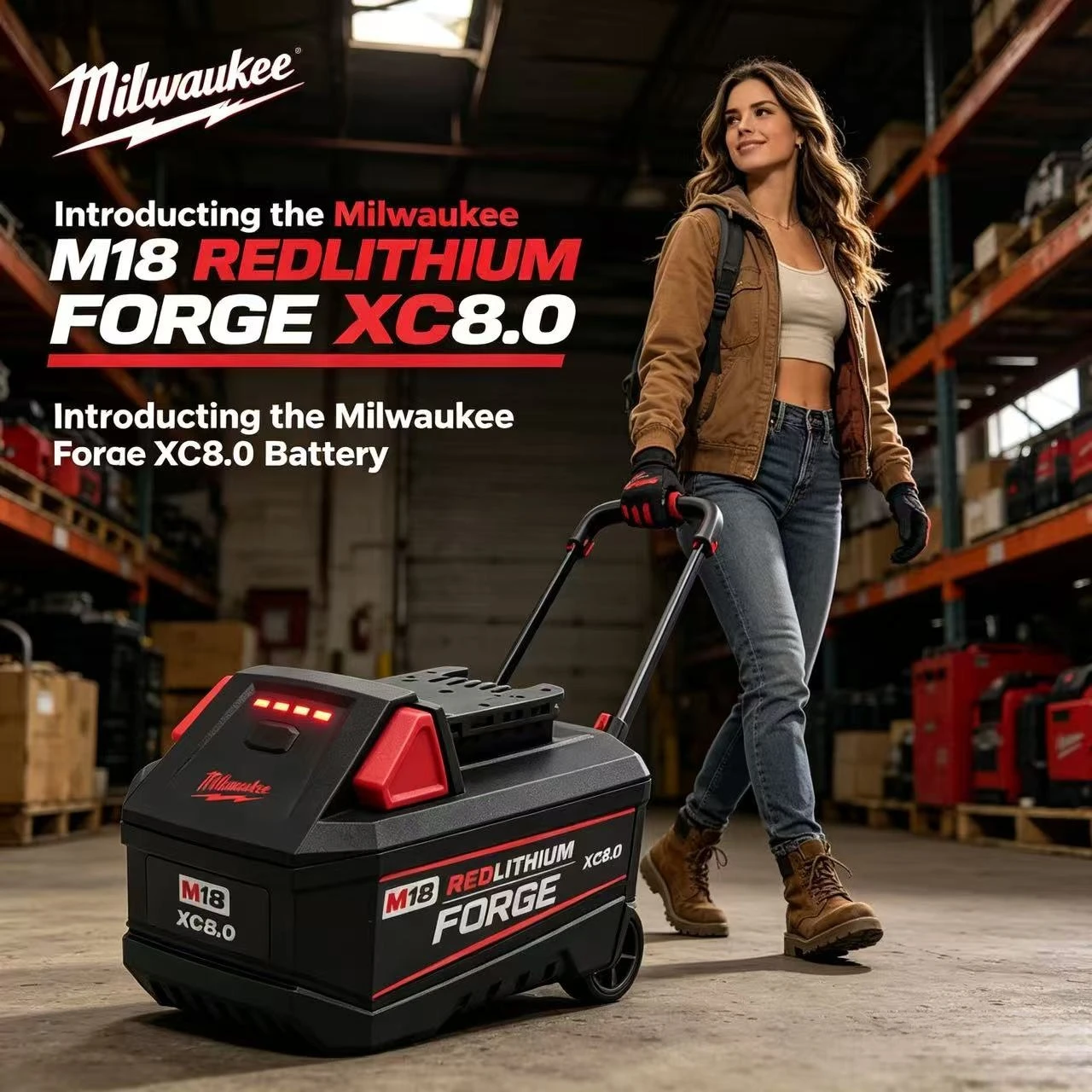 

Milwaukee M18 18V Forge Core Battery M18FB6 48-11-1880 High Cycle Life Portable Power Supply For Heavy Cutting Electric Tools