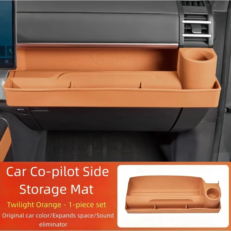 Fit for BYD Leopard 7 Titanium 7 Car Extended Storage Pockets Water Cup Holders Car Multi-functional Co-pilot Side Storage Mat