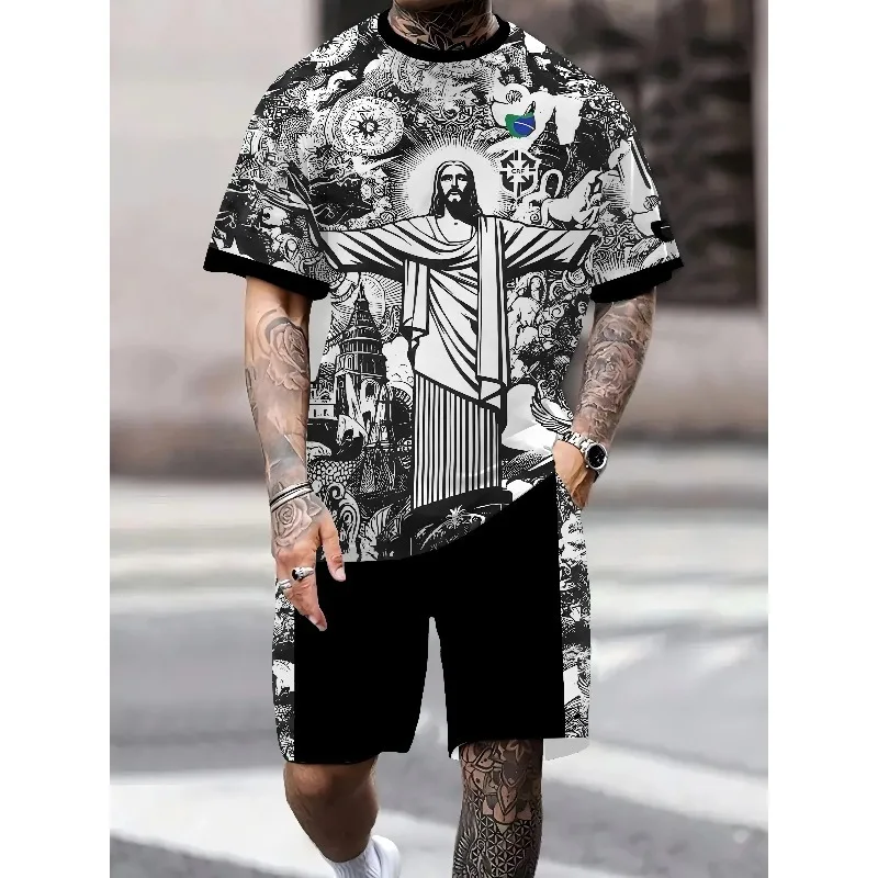 

Лето 2023, новая футбольная куртка, тренировочный топ, мужской и женский комплект, повседневные шорты с короткими рукавами для спорта и отдыха, комплект из двух предметов